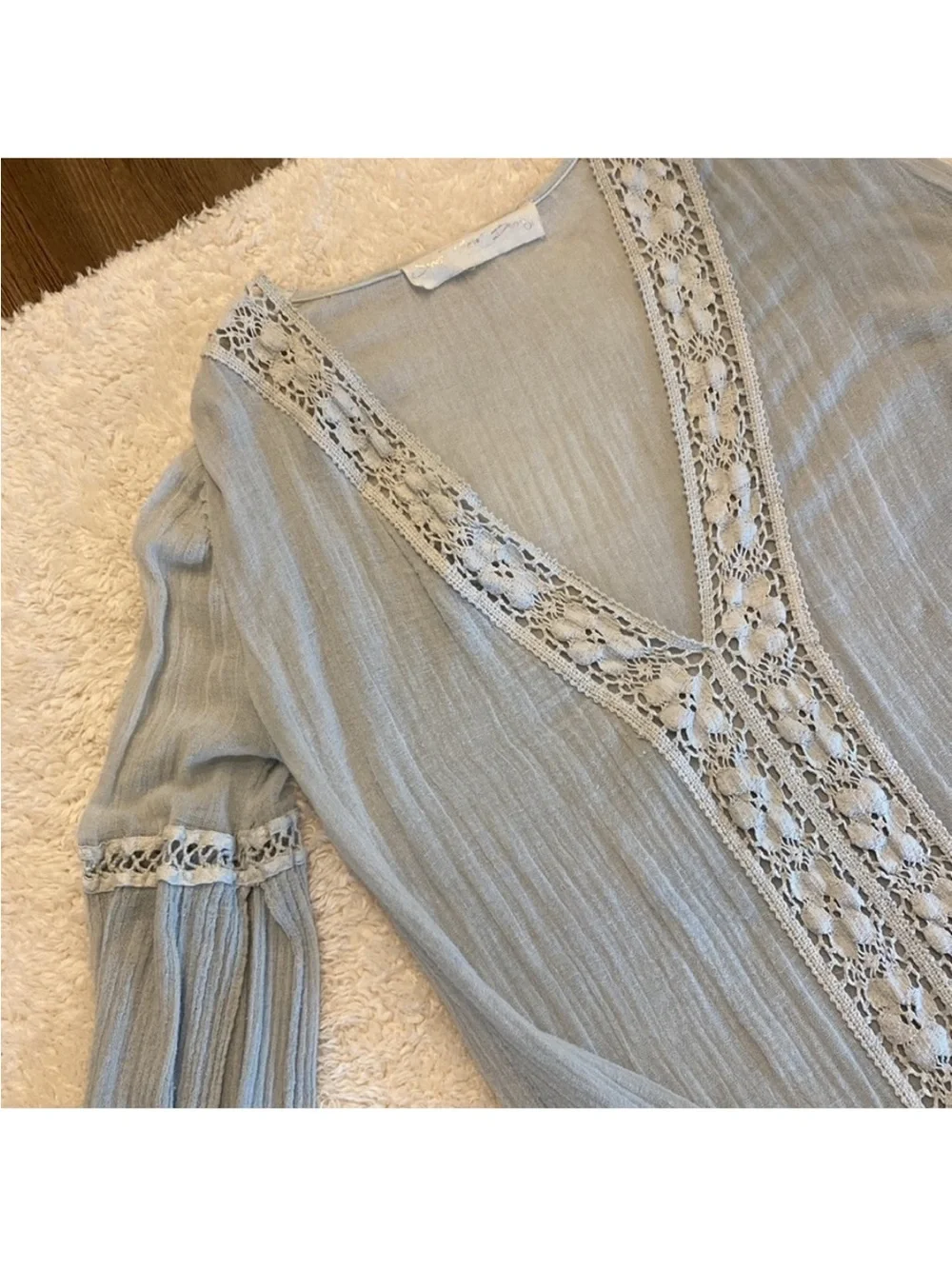 Vintage Rare Jen’s Pirate Booty Soft Pastel Blue Dress - Picture 9 of 15